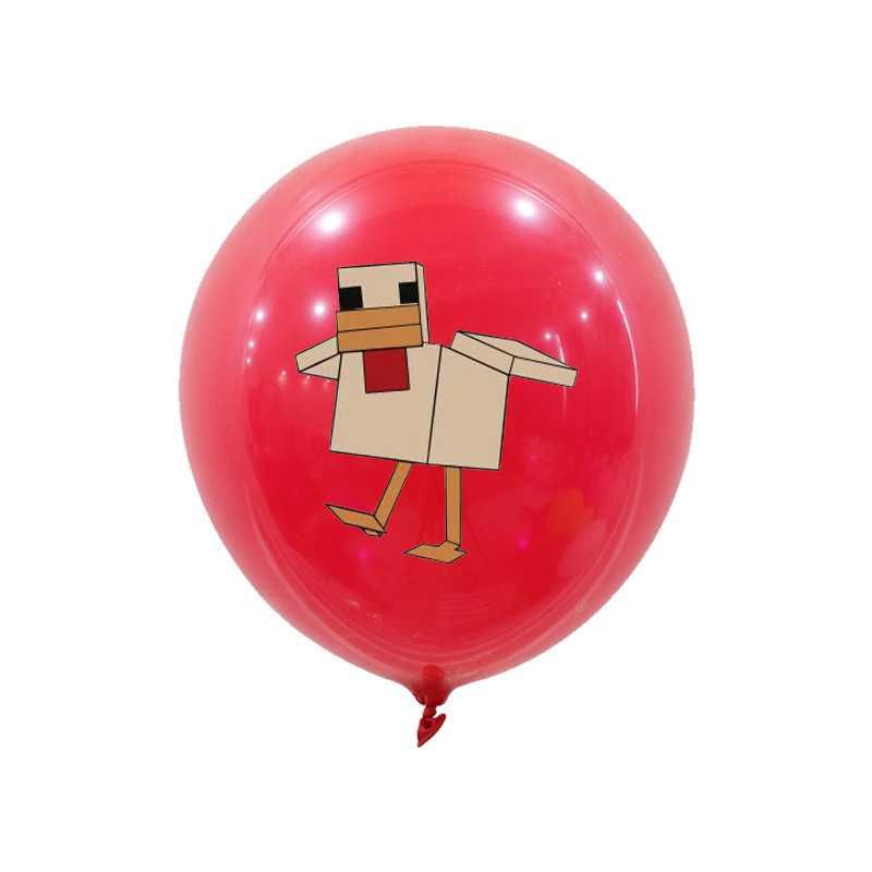 Balony lateksowe Minecraft Steve Pixel Creeper zestaw 12 szt dekoracja