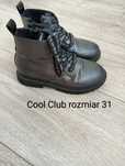 Botki na jesień dla dziewczynki Cool Club rozmiar 31 siwo srebrne