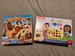 Gry zręcznościowe Buckaroo Osioł Hasbro i Tic Tac Tony pies FisherPric
