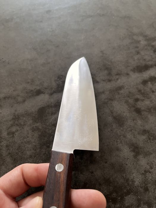 Japoński Nóż Santoku Gashin-Saku AUS-8 Hon-Warikomi