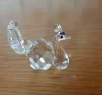 Miniatura pavão em cristal