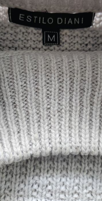 Тепла в'язана сукня плаття S-М сіро-блакитна