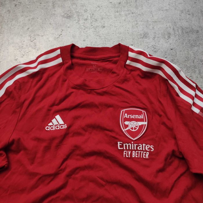 MĘSKA Koszulka Bawełna PREMIUM Football Adidas Arsenal Londyn Haft