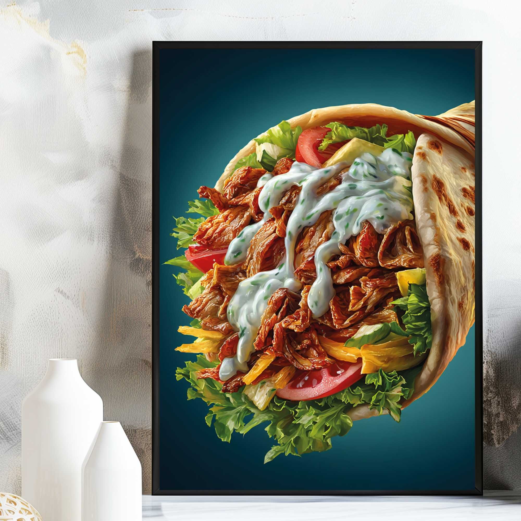 plakat reklamowy kebab, plakat kebab, plakat bar restauracja kebab