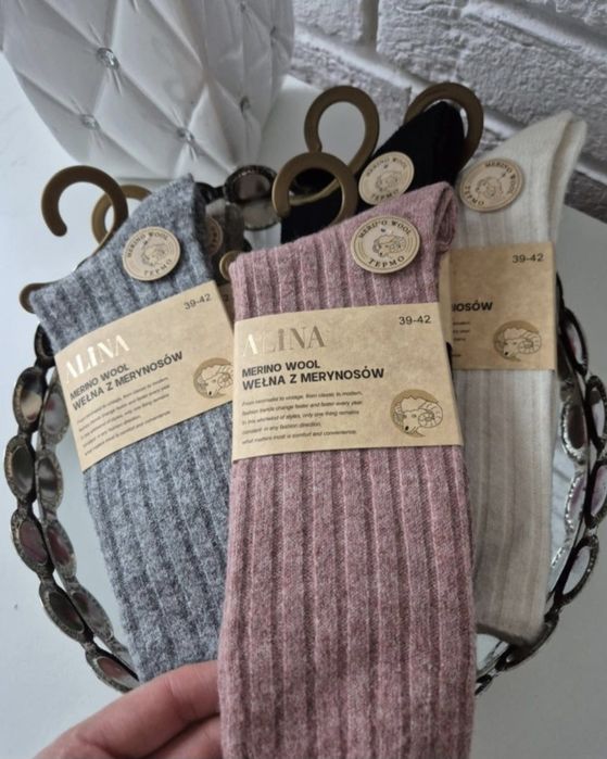 Zestaw 5 par wełnianych skarpetek merynos 39-42