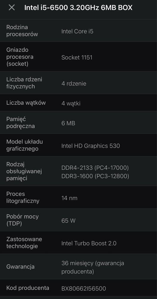 Zestaw: procesor, plyta glowna, chlodzenie procesora