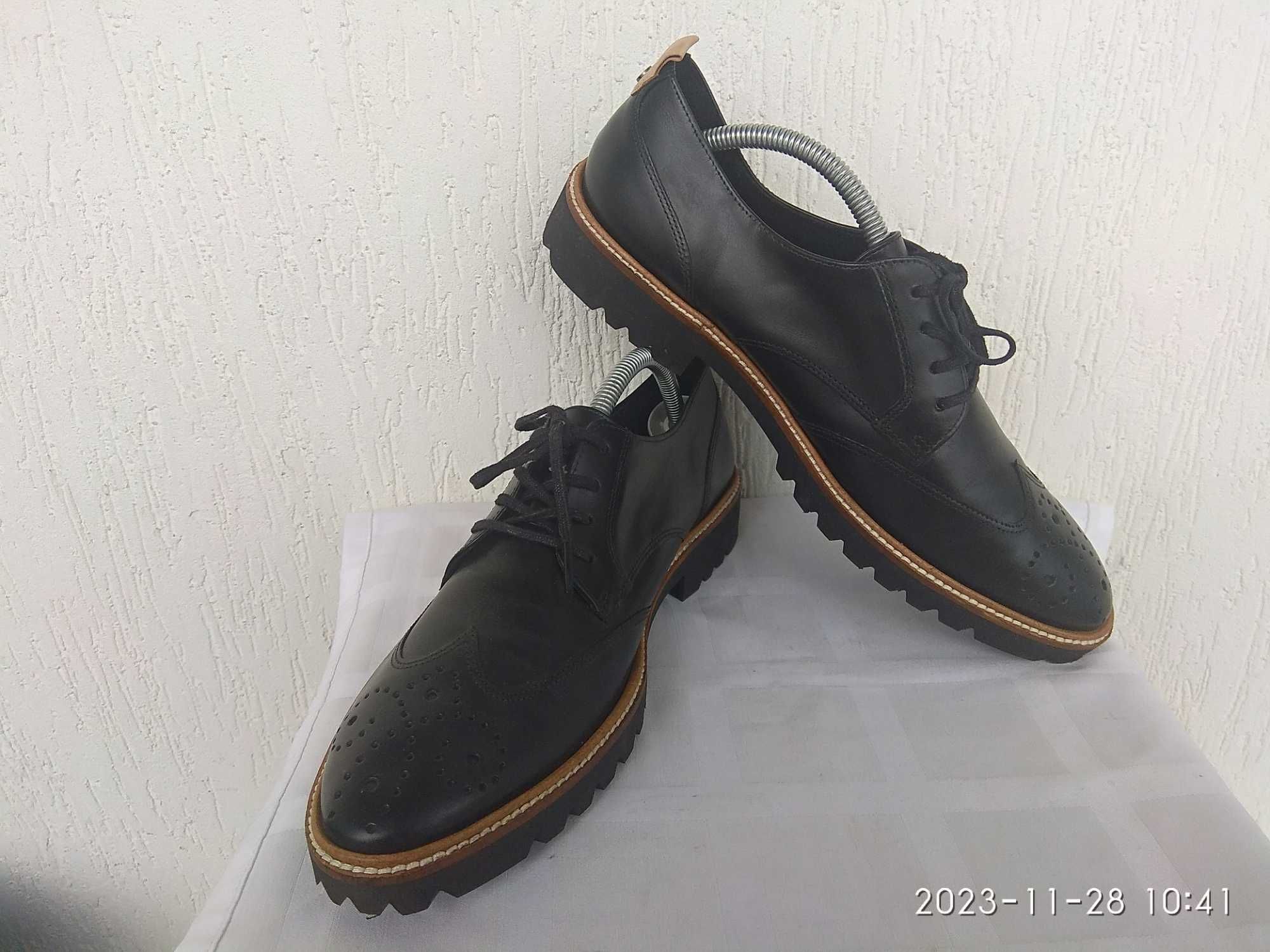 Брендовие кожанние туфли Ecco danish design р.41