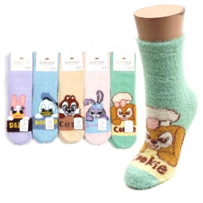 Дитячі шерстяні шкарпетки, Підліткові зимові шкарпетки норка 32-37