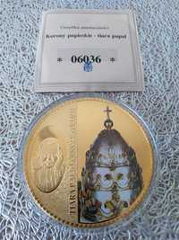 Medal z kolekcji Korony papieskie - tiara papalis + certyfikat