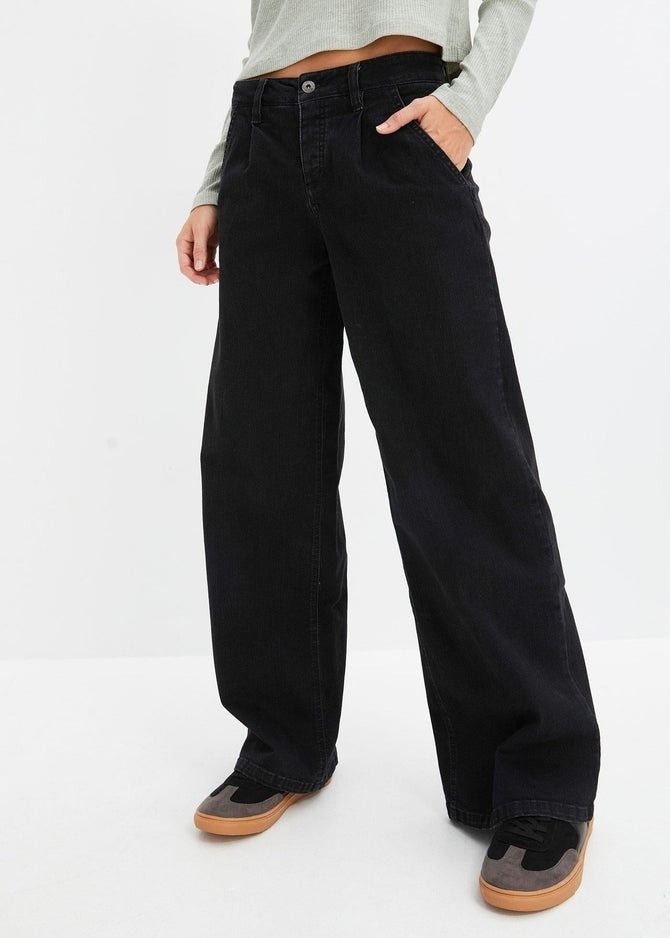 B.P.C jeansy szerokie czarne damskie r.38