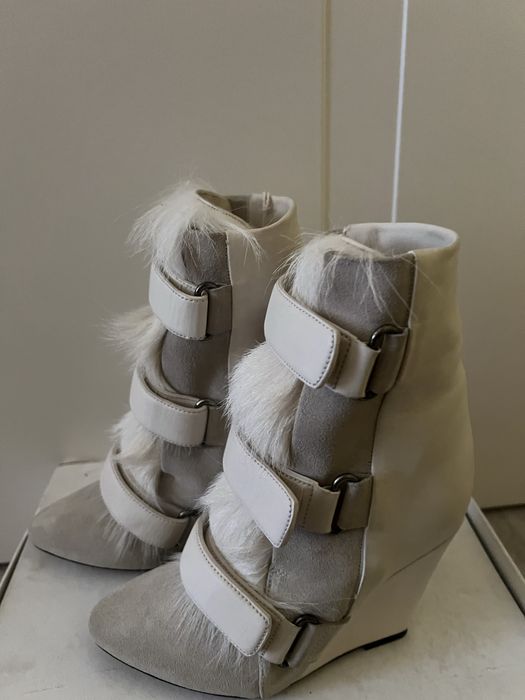 снікерси isabel marant на танкетці з хутром