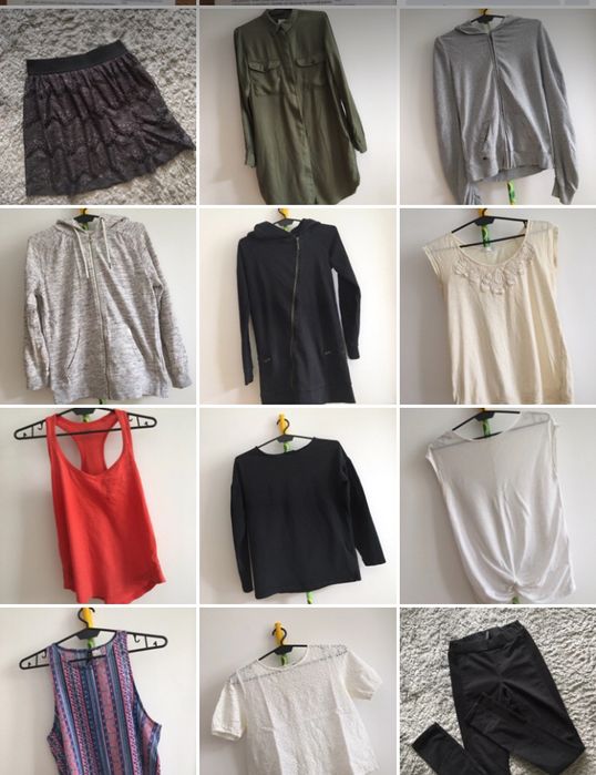 Mega paka ubrań damskich XS S 34 36