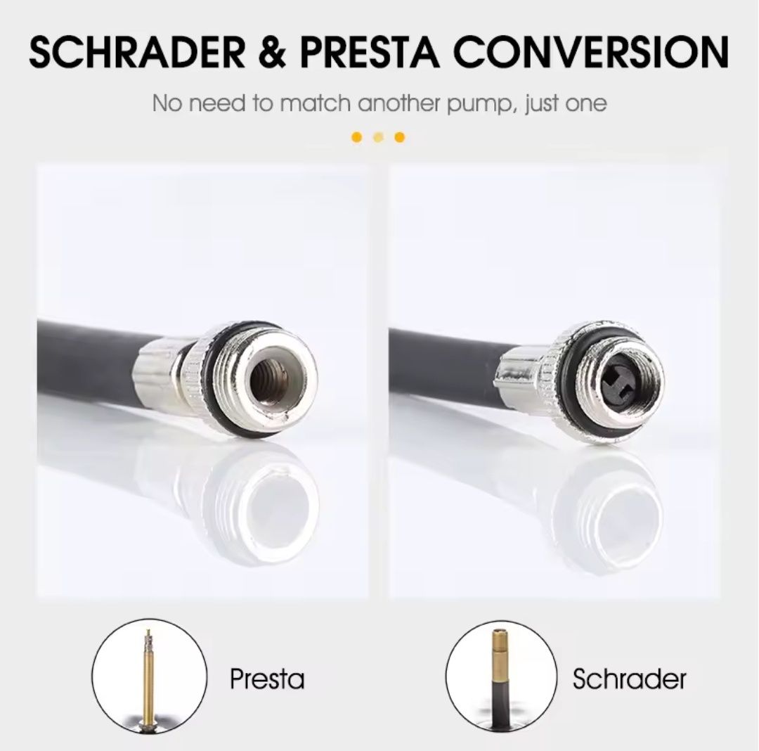 Pompka rowerowa West Biking Schrader/ Presta 100psi 17cm 80g Solidna
