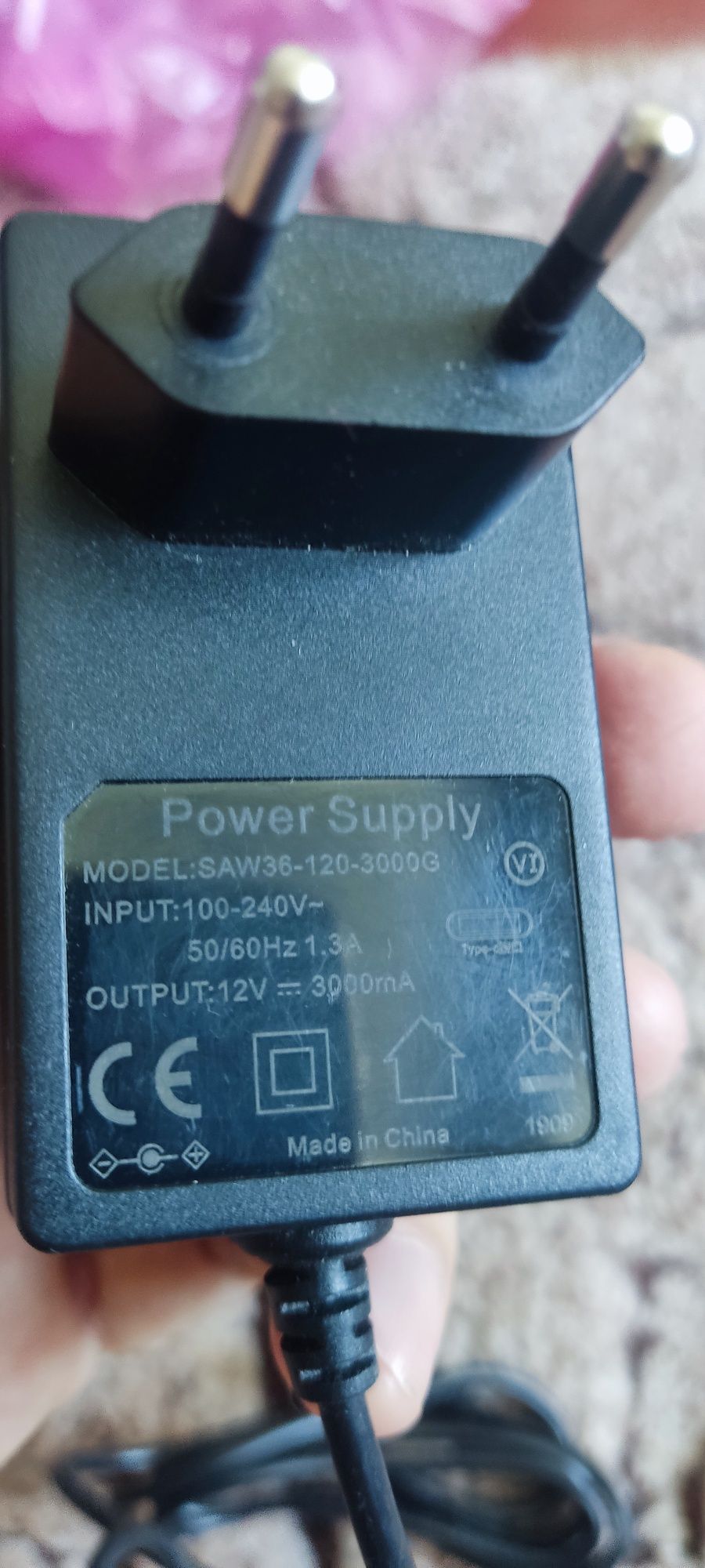 Зарядка USB type-c 12в 3А 36 вт