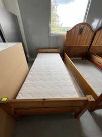 Drewniane łóżko 90x200 sosna materac komplet wysyłka dowóz