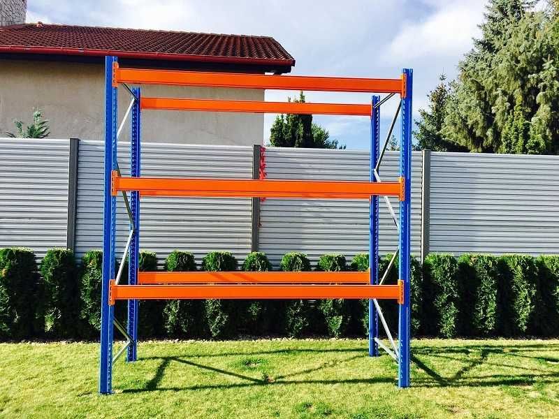 Regały paletowe magazynowe STOW Regał magazynowy paletowy H-2,8m L-2,7