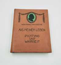 Książka antyk Goethe Z mojego życia Hermann Seemann przedwojenna