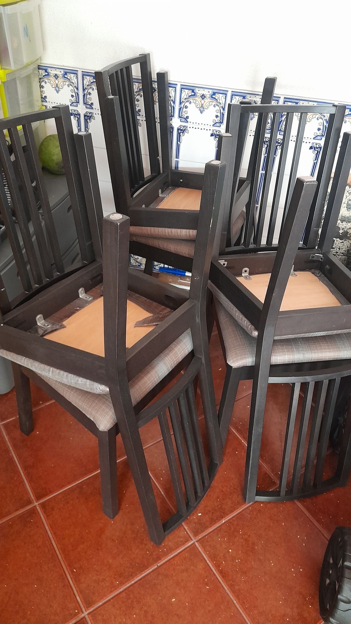 50€ Conjunto 6 Cadeiras Ikea estofadas