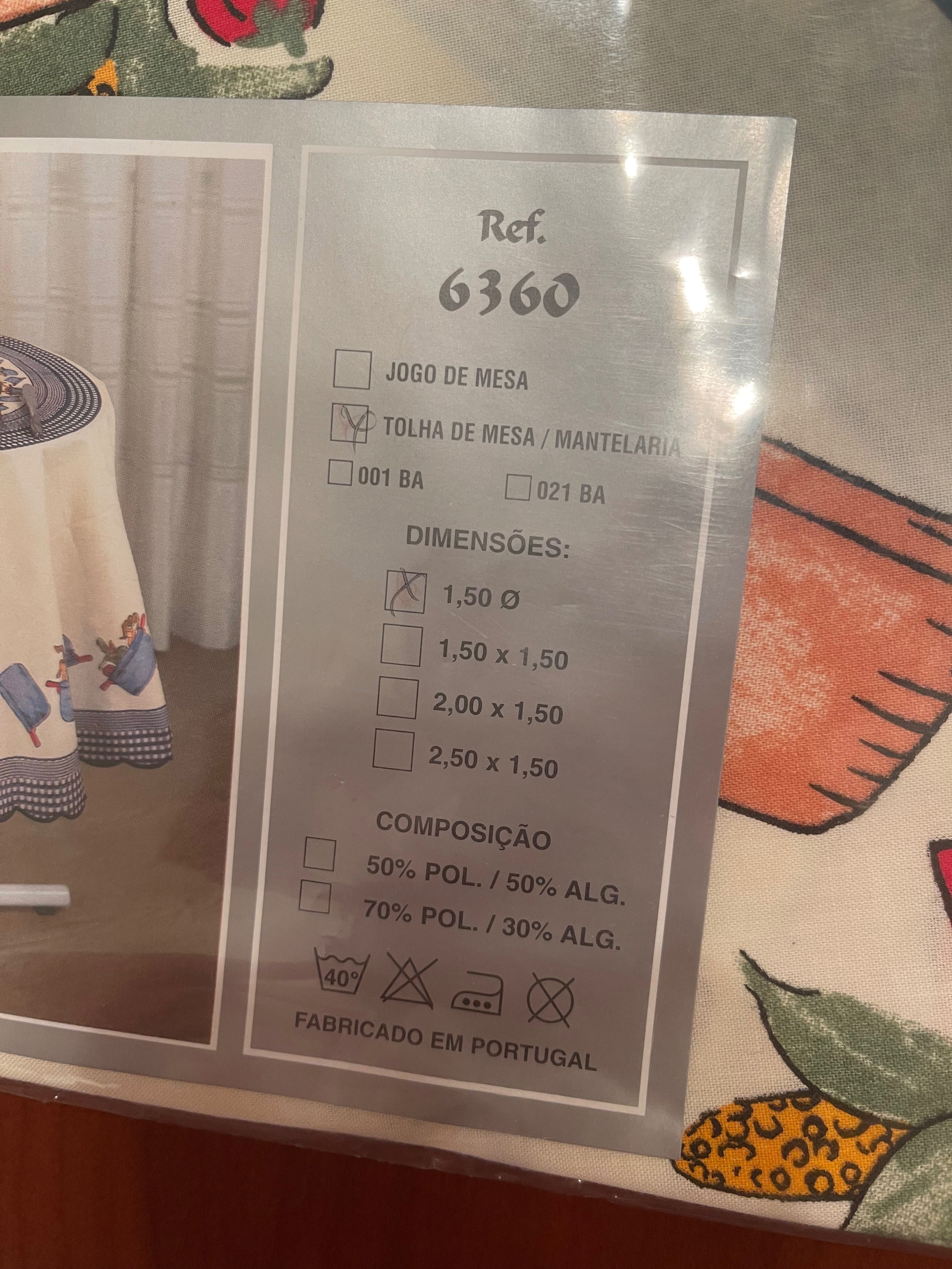 Toalha de mesa redonda com motivos de cozinha
