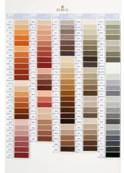 Meadas para ponto de cruz DMC mouliné