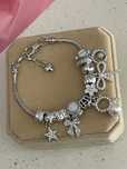 Srebrna bransoletka charms Ala Pandora silver glamour vintage viral
