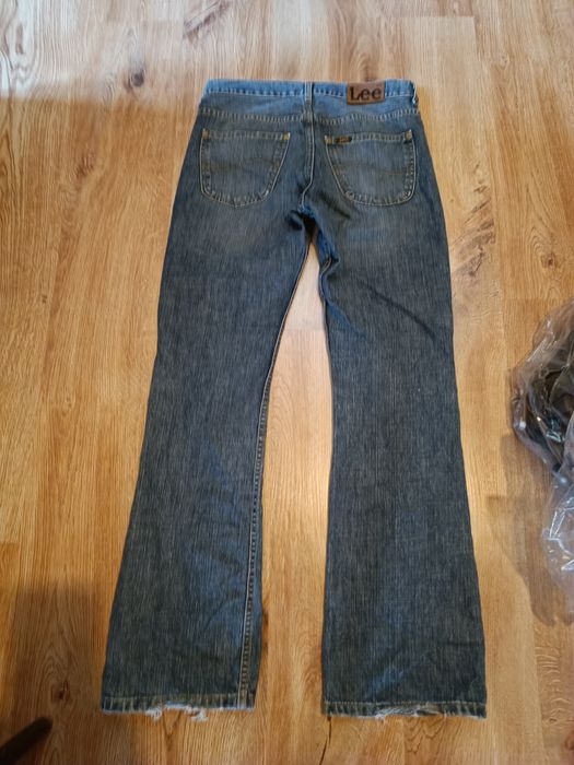 Spodnie jeansowe szerokie nogawki Lee