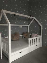 Łóżko dziecięce domek, POLA, 160/80 i inne wymiary, kant. 6/4 cm, 24H,