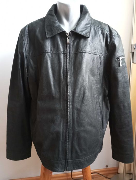 Essentials Kurtka męska skórzana czarna rozm.XL