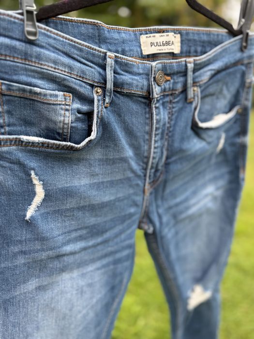 Spodnie jeansowe jeansy Pull&Bear dziury r XL 42