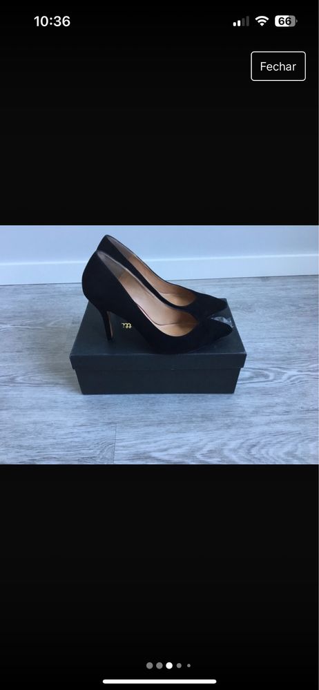 Sapatos Massimo Dutti, em camurça