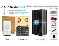 Kit solar de lítio D21 20kwh dia Pylontech 9,6kwh 90%DOD = 5722,20 €