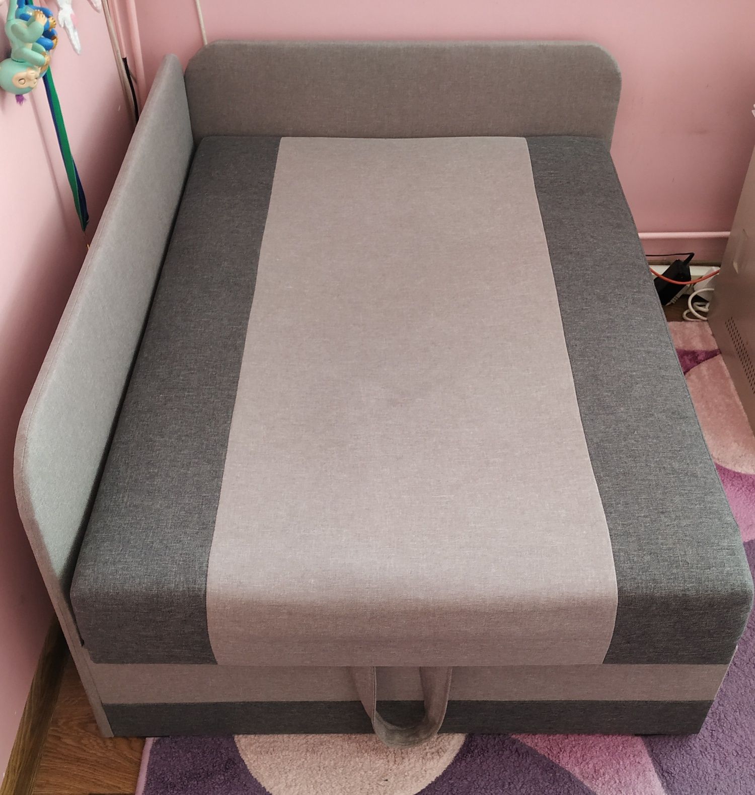 Sofa narożna rozkładana jednoosobowa