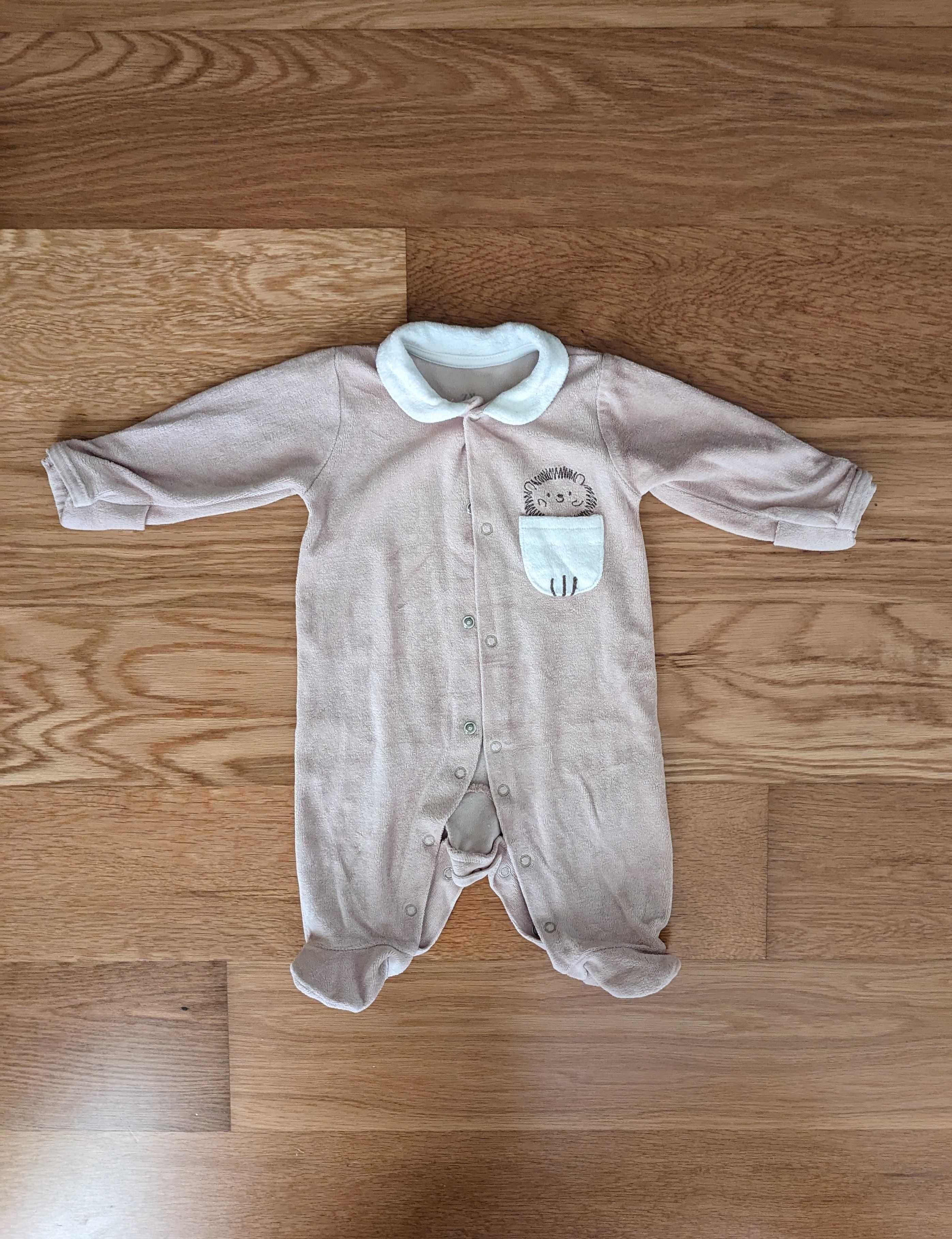 Babygrow / Pijama de veludo em algodão para recém-nascido