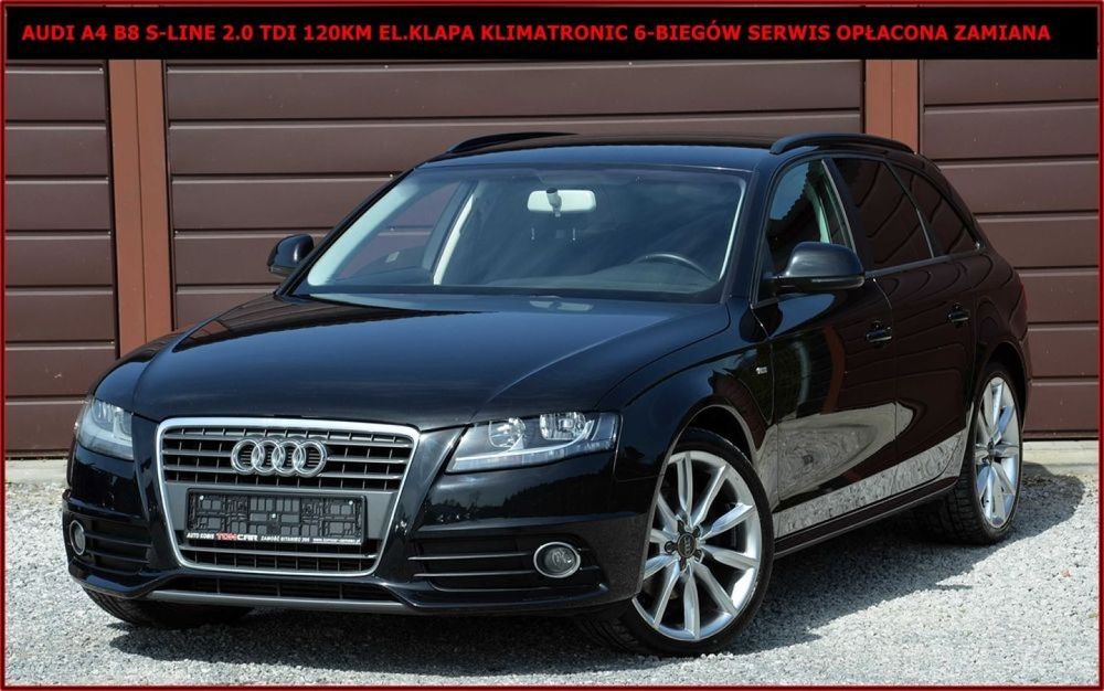 Audi A4 Avant Audi A4 B8 S-LINE 2.0 TDI 120KM El.Klapa Klimatronic 6-Biegów Opłacona