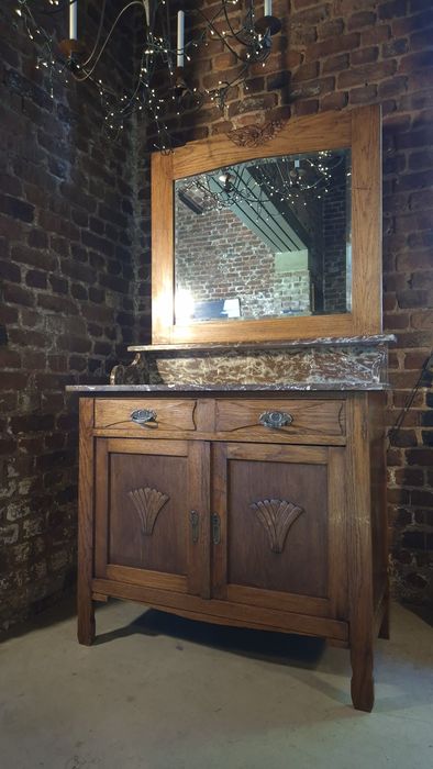 Nr.1404 Toaletka z lustrem i blatem marmurowym