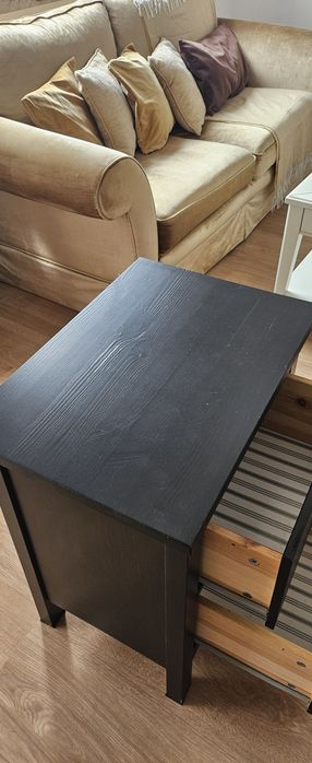 Mesa de cabeceira preta Ikea usada