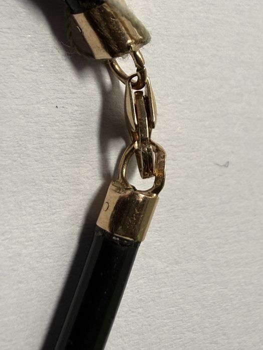 Новый каучуковый шнурок с золотым замком 585 пробы Zarina 45см