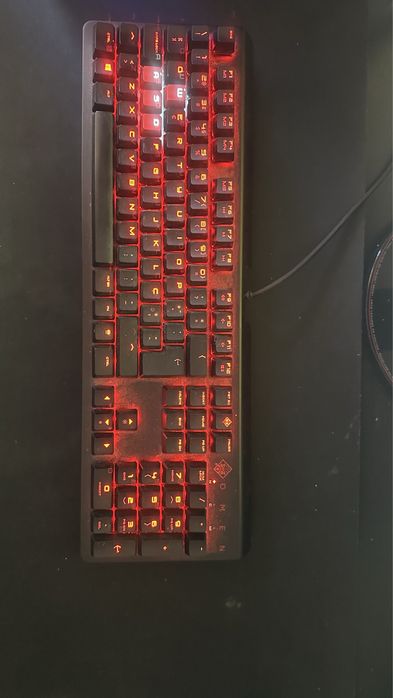 Teclado Gaming HP ONEN Encoder Red (mecânico)