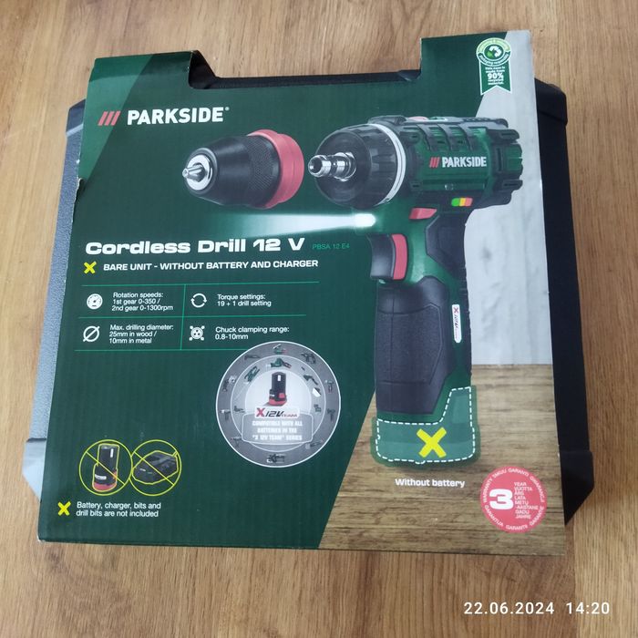 Wiertarki wkrętarka Parkside 12v