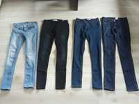 Spodnie jeansy skiny rurki diverse h&m terranowa 3 szt