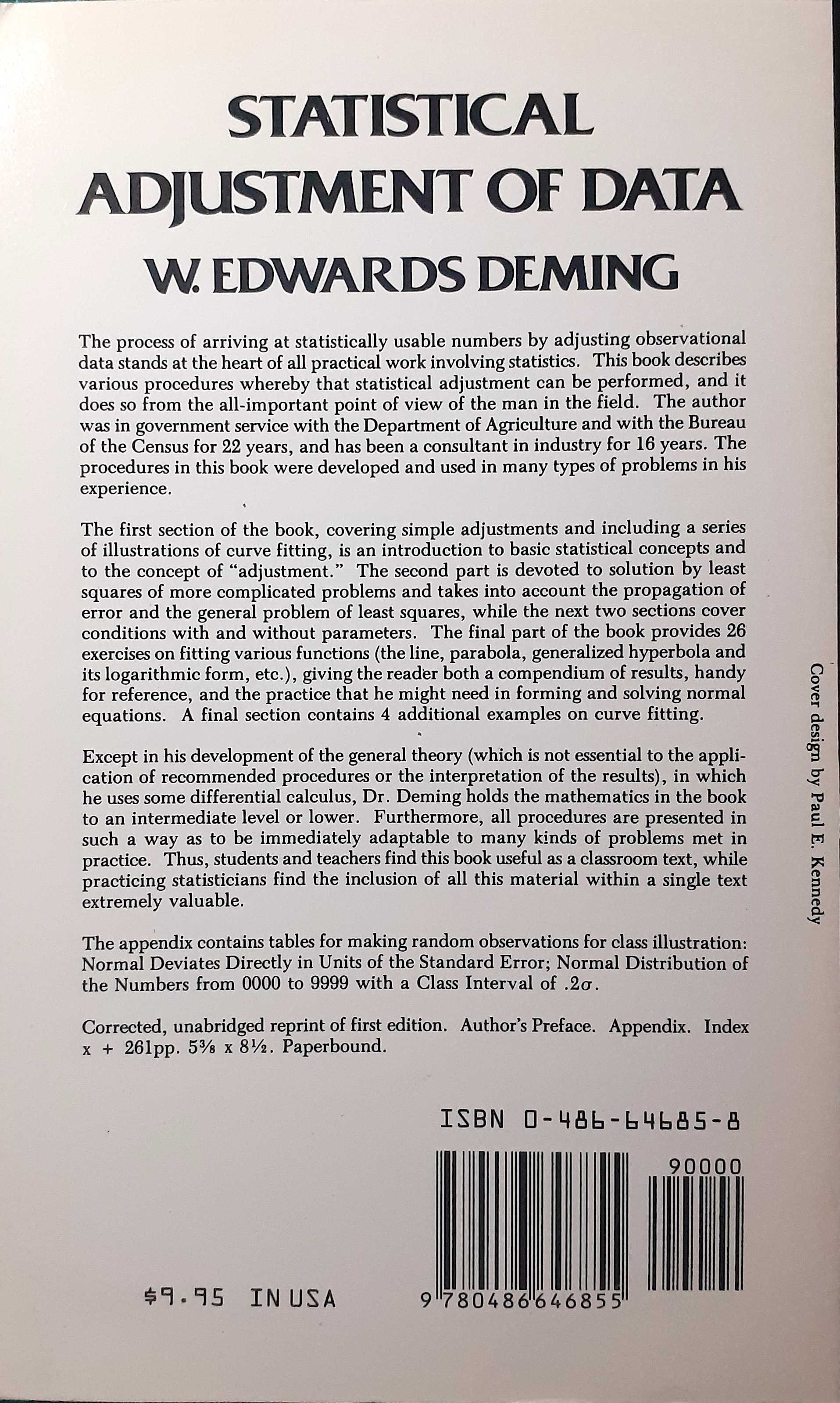 Statistical Adjustment of Data - W. E. Deming