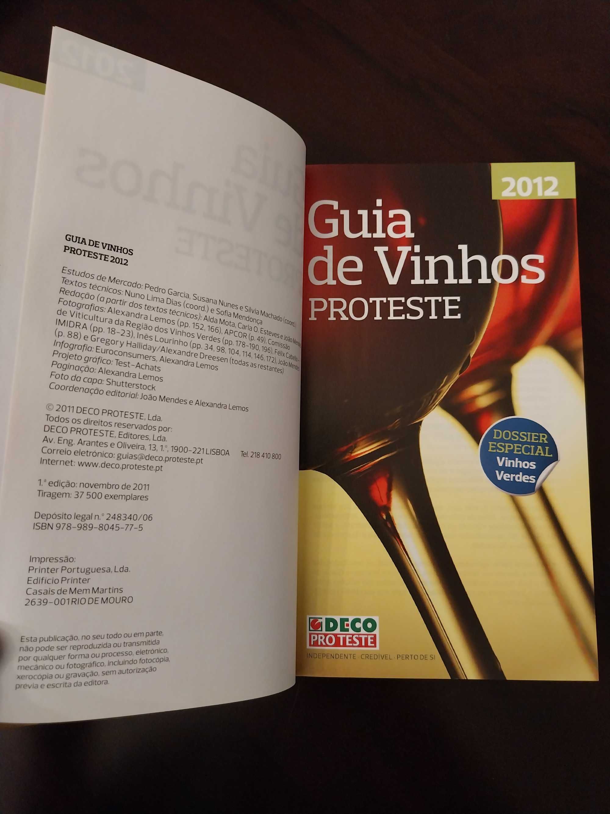 Guia de Vinhos, Proteste 2012
