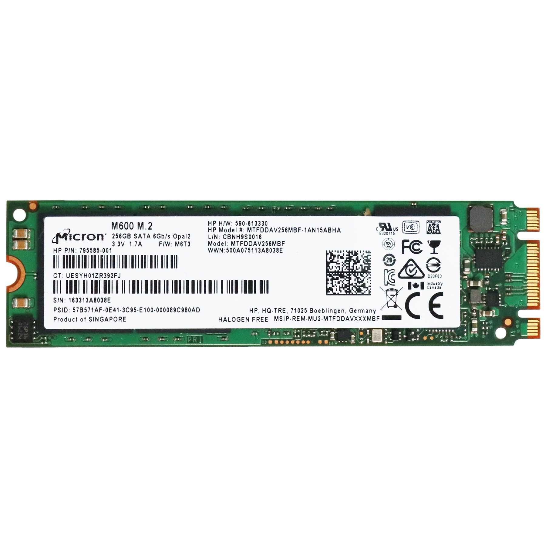 Накопичувач SSD Micron M600 m.2 2280 SATAIII 256GB NAND MLC