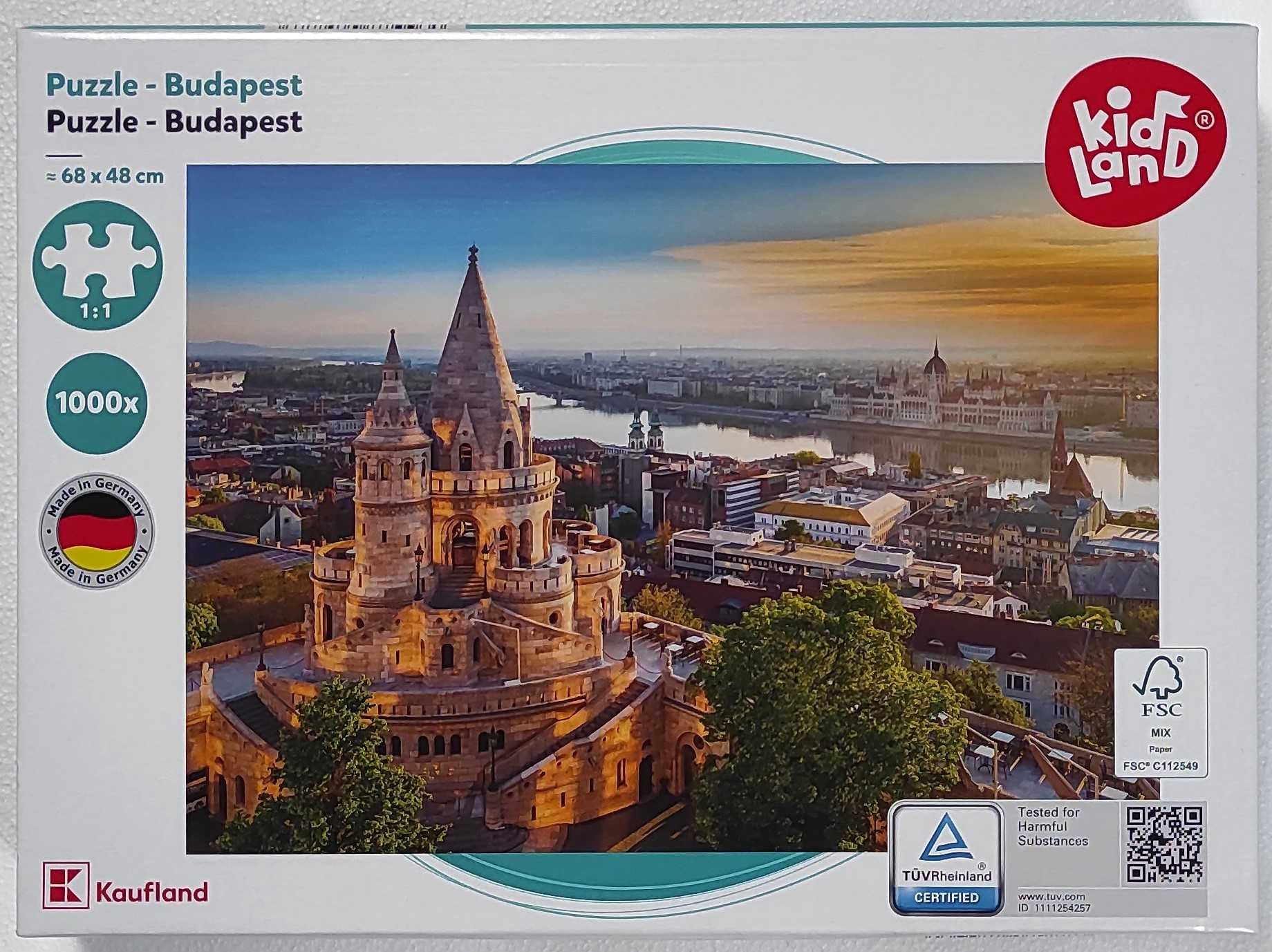 puzzle KidLand Budapeszt, 1000 elementów, nowe