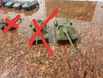 1:43 Model Czołgi metalowy niszczyciel SU 122 oraz woz opancerzony