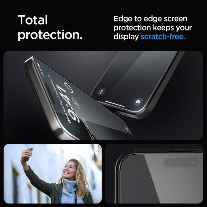 Szkło hartowane Spigen Glas.tR ”Ez Fit” FC 2-pack do iPhone 15 Pro Max