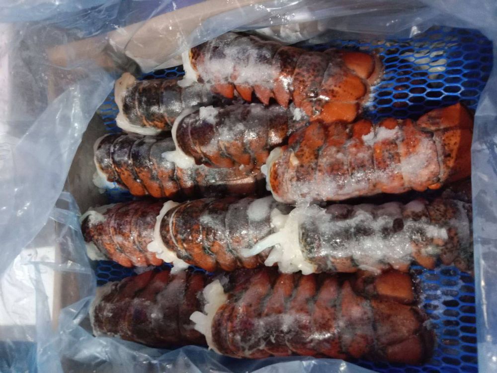 Хвосты лобстера , крабы, мясо краба , клешни