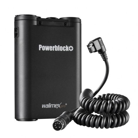 WALIMEX PRO PowerBlock II Preto p/ flashes compactos