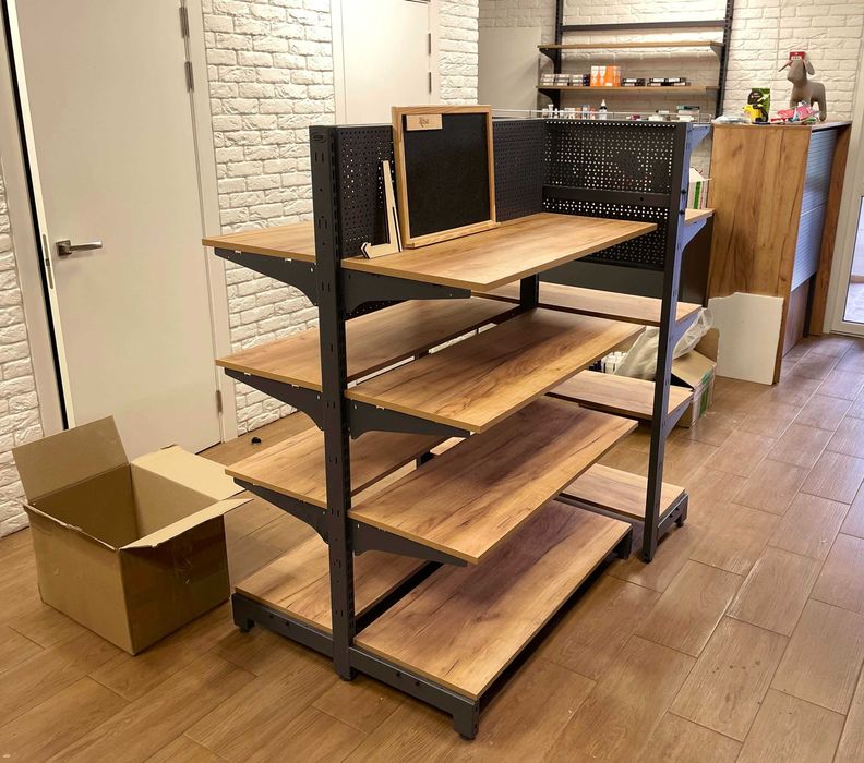 Стелажі для магазинів, хлібні та кондитерські стелажі.