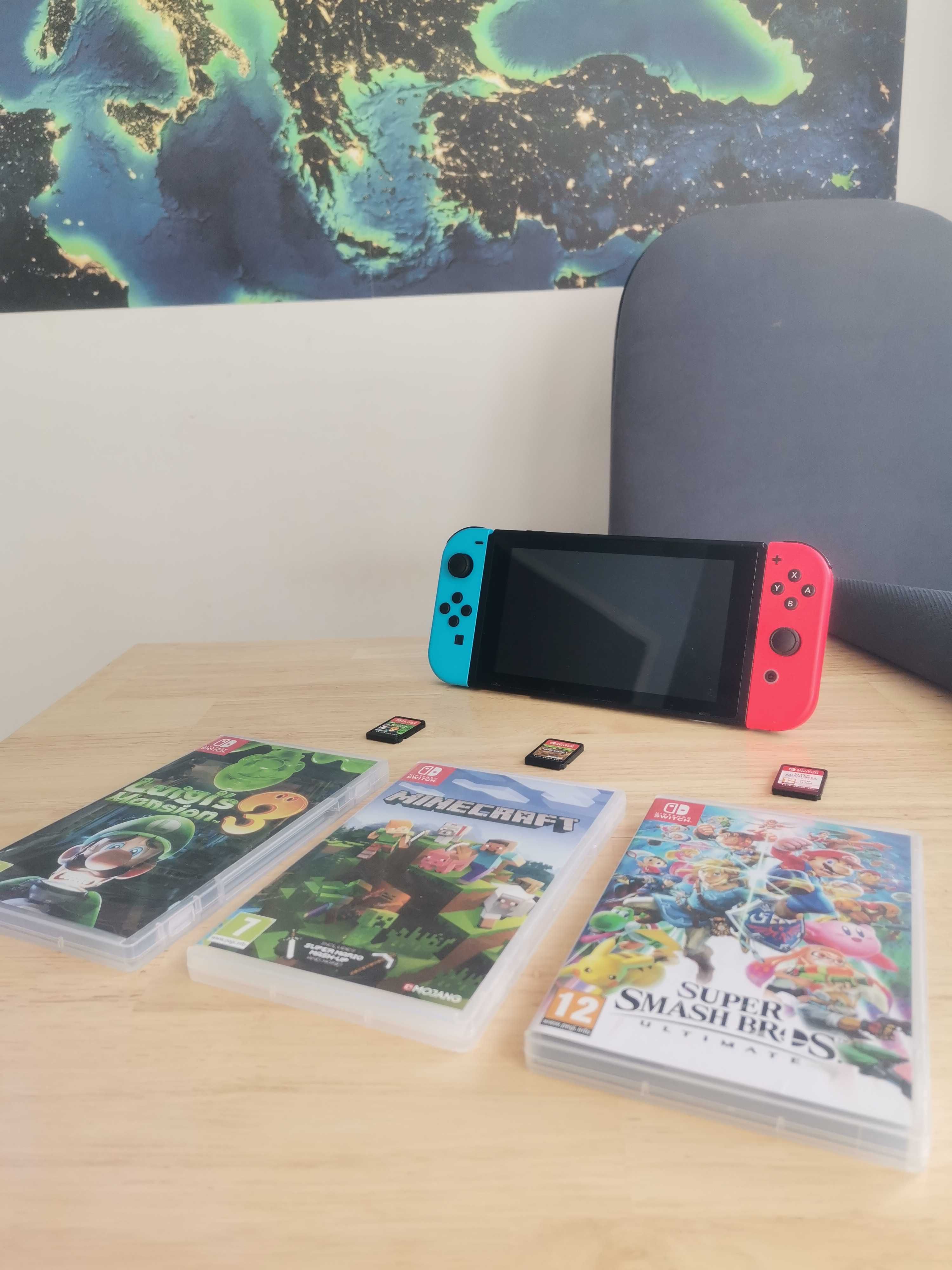Konsola Nintendo Switch+3 gry /zamienię